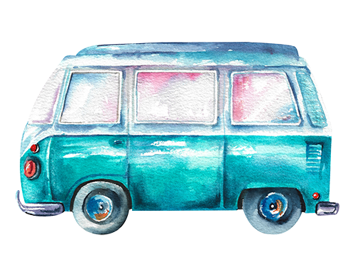 watercolor-minivan-travel-retro-car-recreation-adventure Kopie